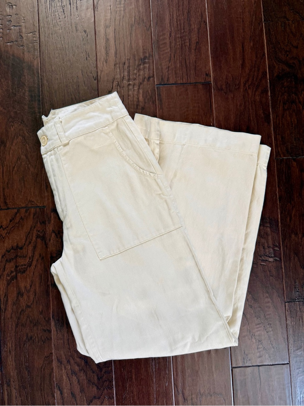 Joie Cream Wide-Leg Utility Pants